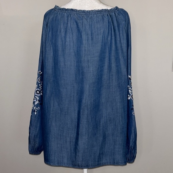 NWT Lauren Conrad Bohemian Embroidered Top Size Large - Picture 5 of 9